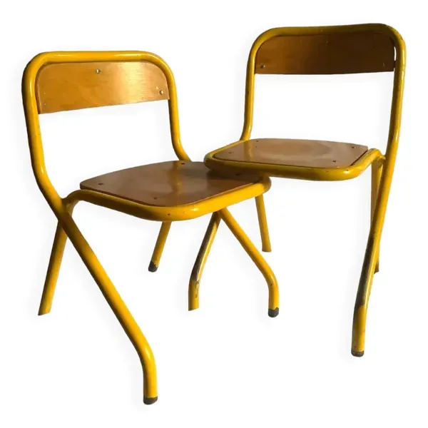 2 Chaises D’écoliers �� vintage