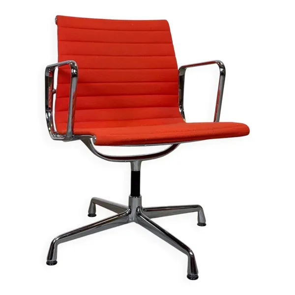 Vitra EA 108 Charles & Ray Eames, tissu et aluminium – orange – chaise de t