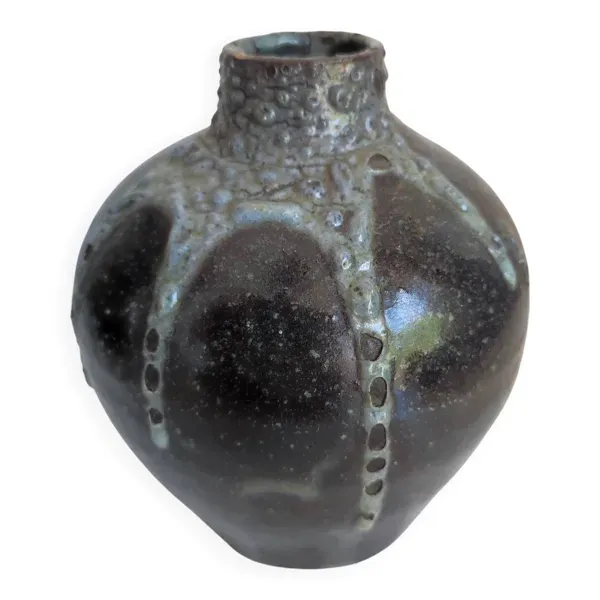 Vase grès eugène lion