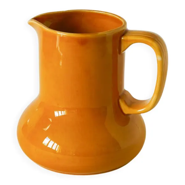 Pichet en céramique, jaune, design, 1960