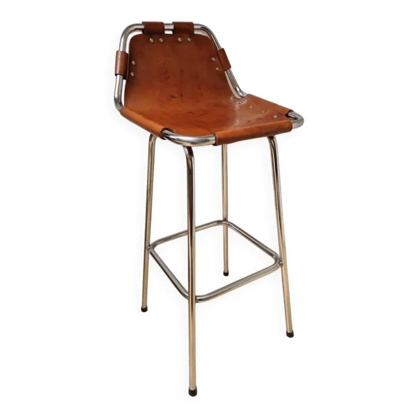 Tabouret de bar ''Les Arcs'' de Charlotte Perriand, années 1960.