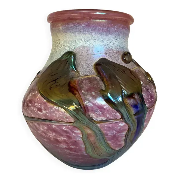 Vase en cristal soufflé Novaro Jean Claude