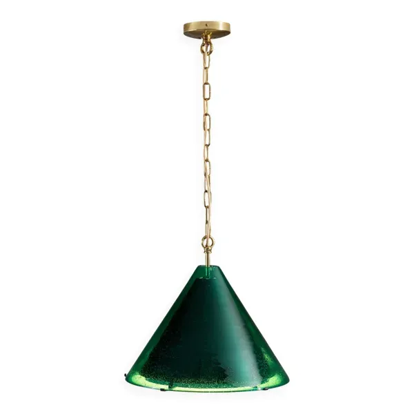 Pendentif en verre vert ''Najade'' de Jonas Hidle