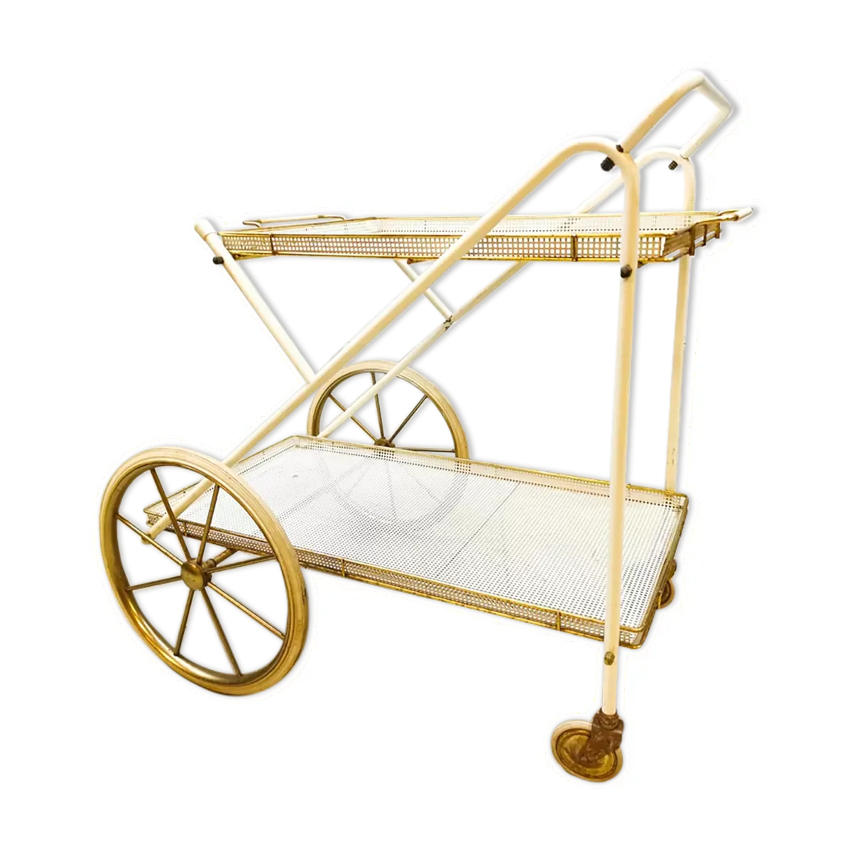 Desserte en laiton et acier