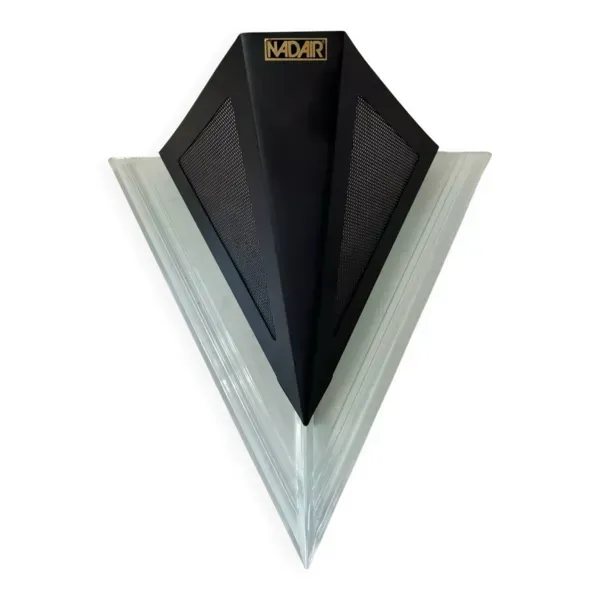 Applique lampe design style Memphis 1980 NADAIR triangle plexiglass