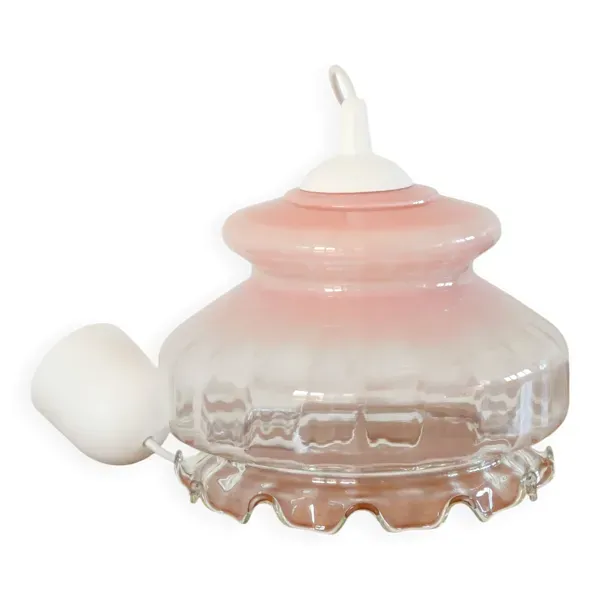 Suspension en opaline, Rose Tie & Dye, 1960