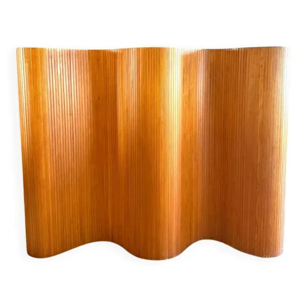 Baumann Fils & Compagnie, Grand paravent en lattes de hêtre circa 1930-1940