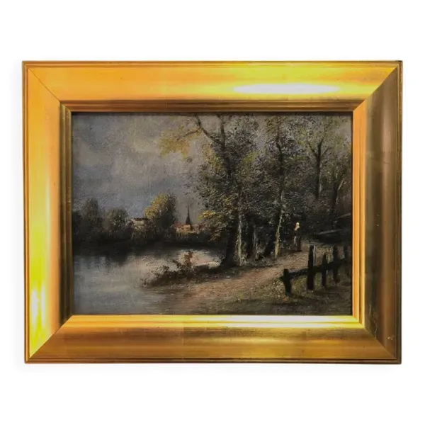 Tableau huile sur toile, école française fin XIXeme