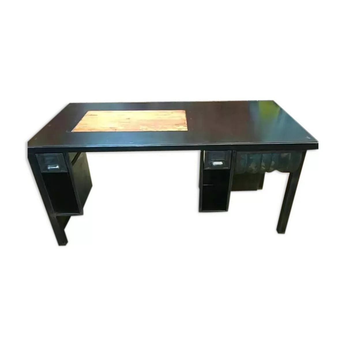 Bureau bois metal