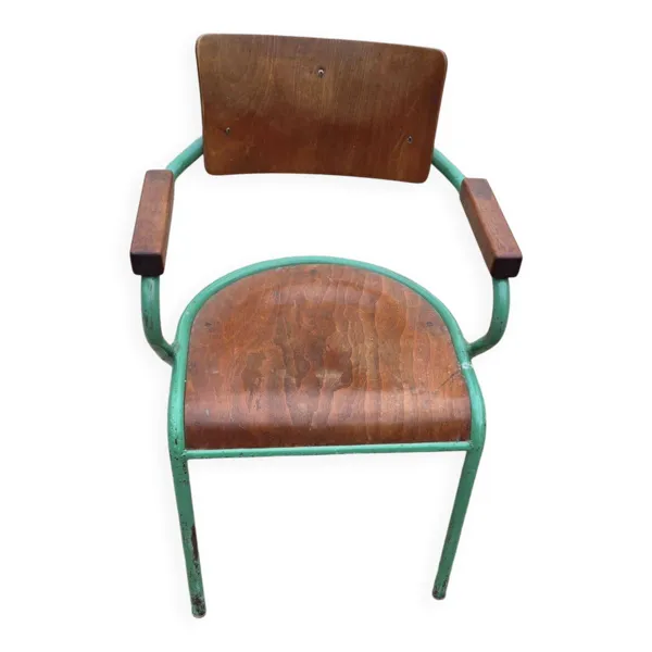 Fauteuil d'instituteur en tube année 1950