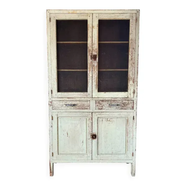 Buffet, vaisselier, garde-manger en bois patiné