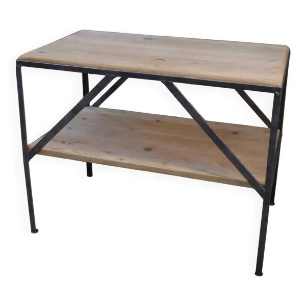 Petite table d’appoint industrielle 1970s