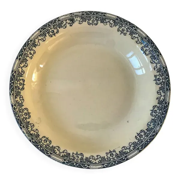 plat creux A&C Salins modèle Bourgogne fin XIXème