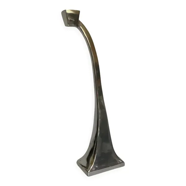 Grand bougeoir argenté métal style Xavier Lust