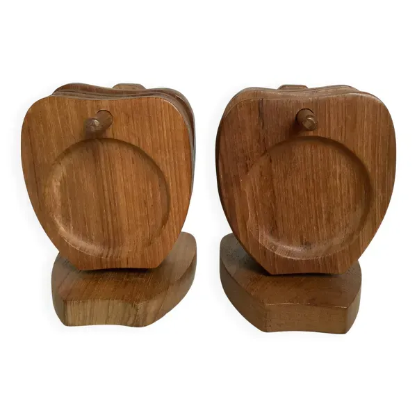 Dix dessous de verre bois teck scandinave