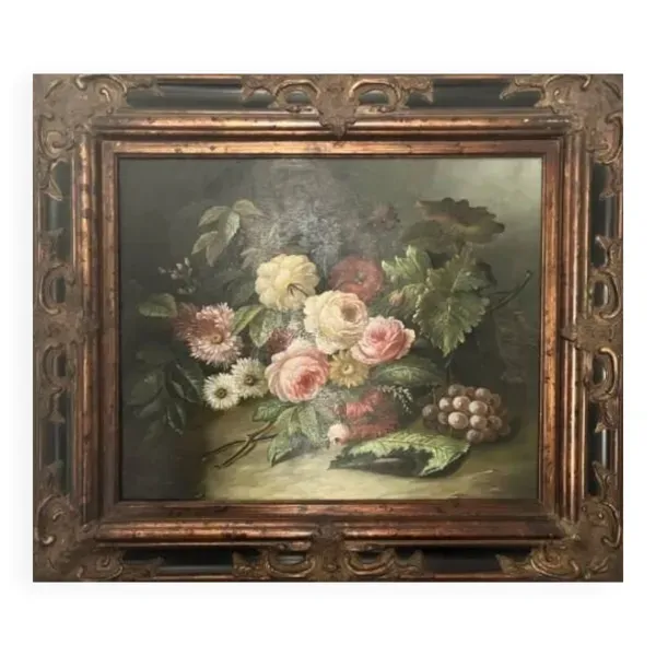 Reynols, Ecole Française Nature Morte Aux Fleurs Début XXème