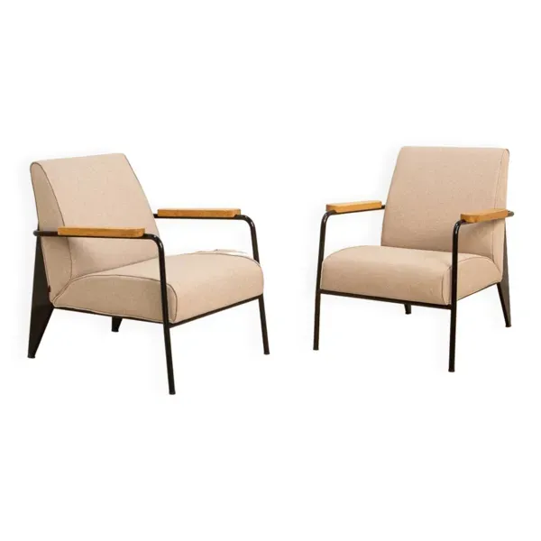 Paire de fauteuils ''Salon'' par Jean Prouvé pour Vitra 00's