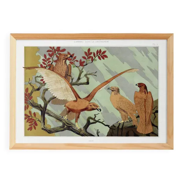 Affiche “Aigles”, d’après une lithographie art nouveau de 1897