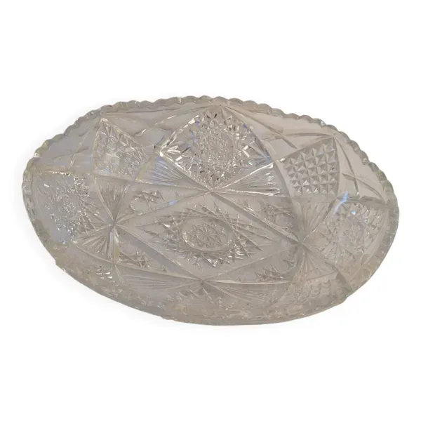 Coupelle vide-poche vintage en verre pressé – années 1960