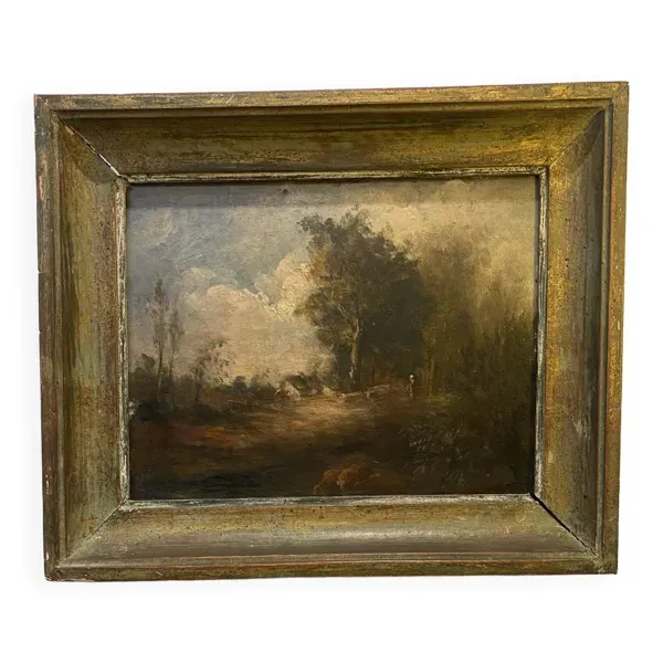 Tableau de paysage, école Barbizon