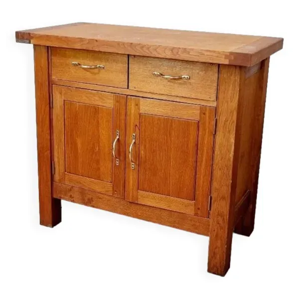 Buffet billot établi en chêne massif