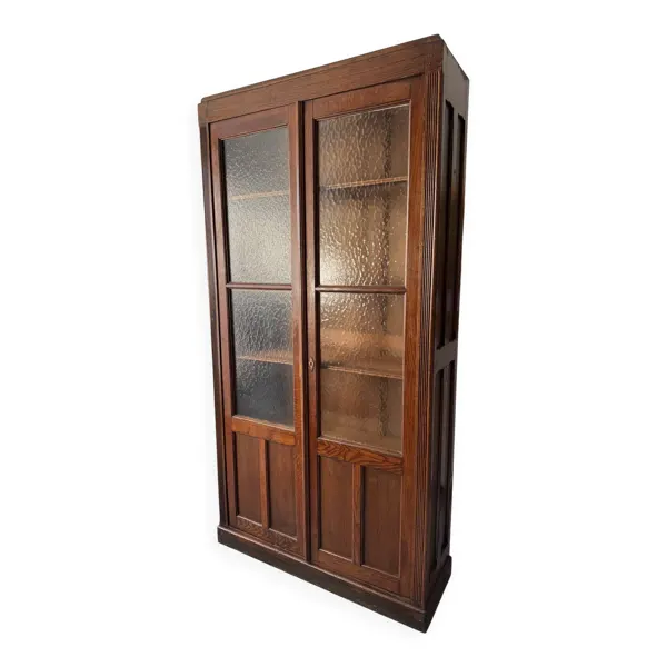 Ancienne armoire vitrée, bibliothèque vintage, vitrine, cabinet, pharm