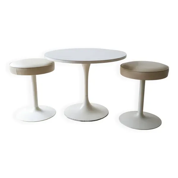 Ensemble vintage vitra par graeter ag (bâle) – tables et tabourets - modèle