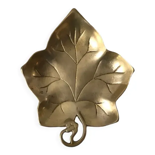 Vide-poche feuille en laiton années 50