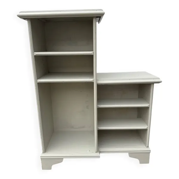 Bibliothèque en bois peint