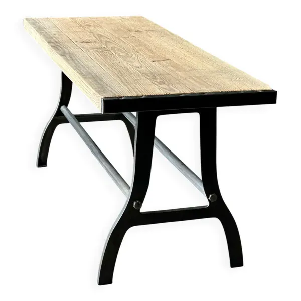 Table industrielle pieds fonte