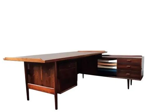 Bureau de direction en palissandre par Arne Vodder pour Sibast Møbelfabrik, Danemark, années 1950 ou 1960