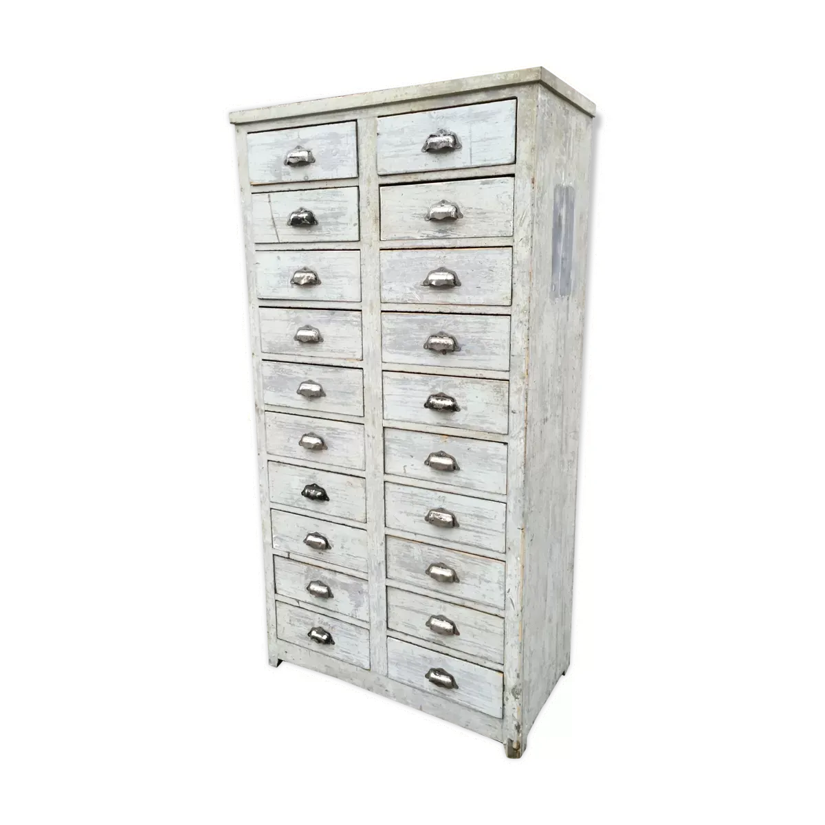 Meuble d'atelier industriel à tiroirs vintage 1930