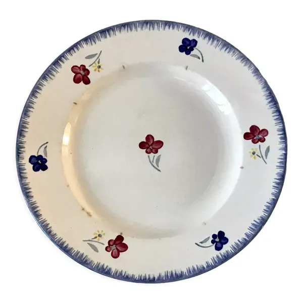 Plat rond digoin sarreguemines modèle ''mary lou'' années 40