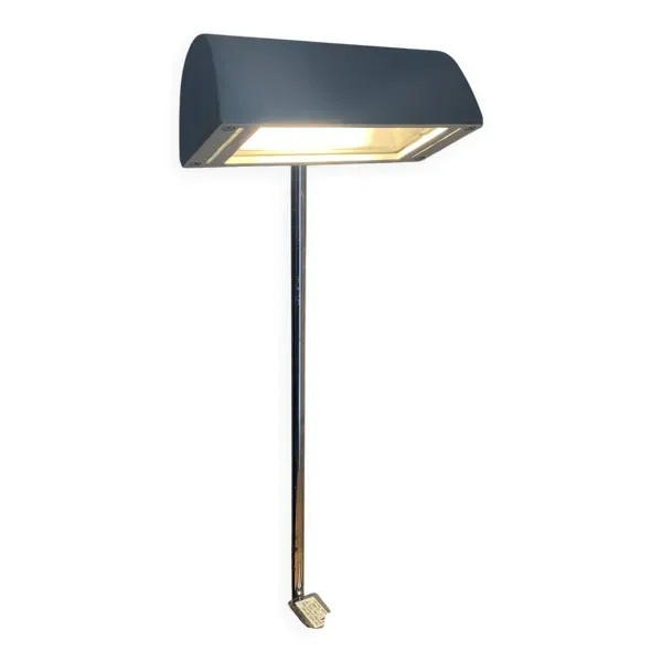 Lampe grise et chromée, 1980