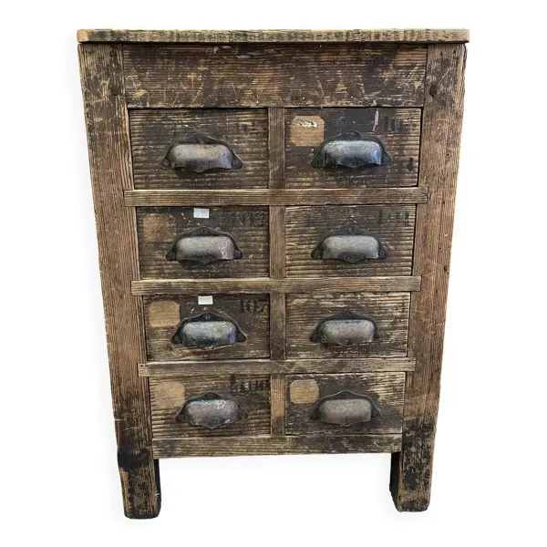 Meuble de métier en bois ancien chaussure