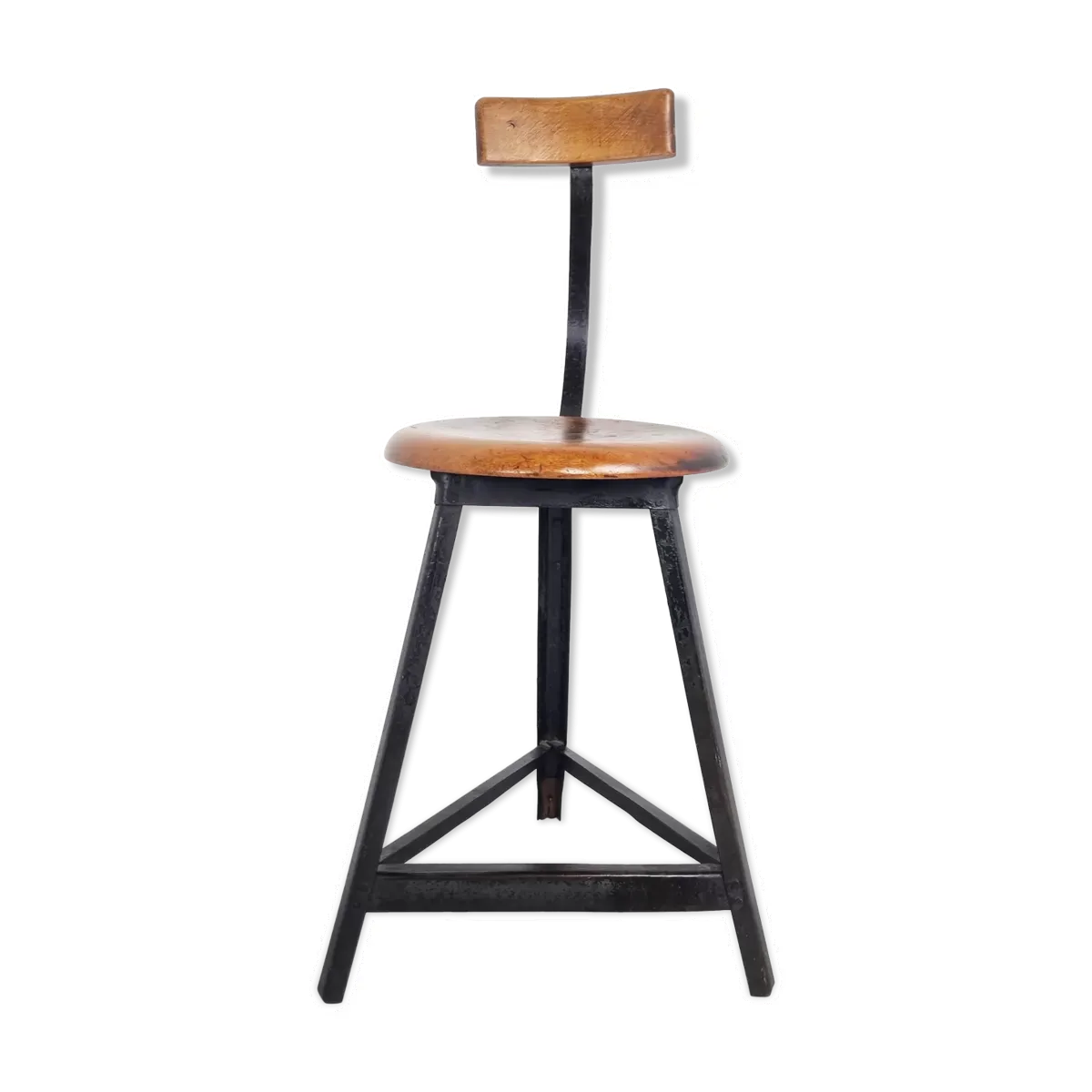 Tabouret industriel vintage, années 1950