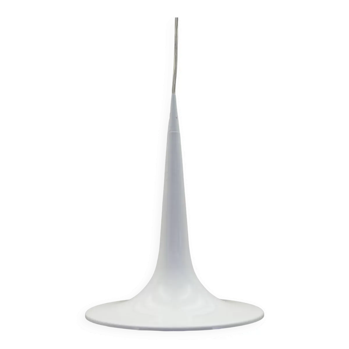 Lampe à suspension blanche, design danois, années 1970, fabricant : Frandsen