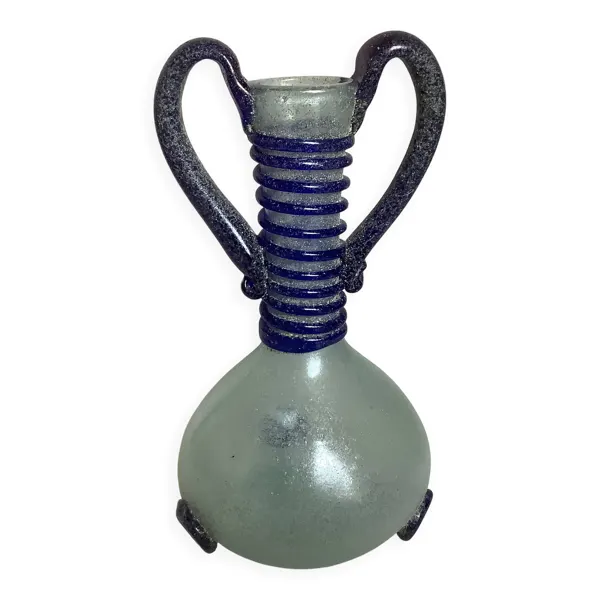 Vase avec anses Scavo bleu