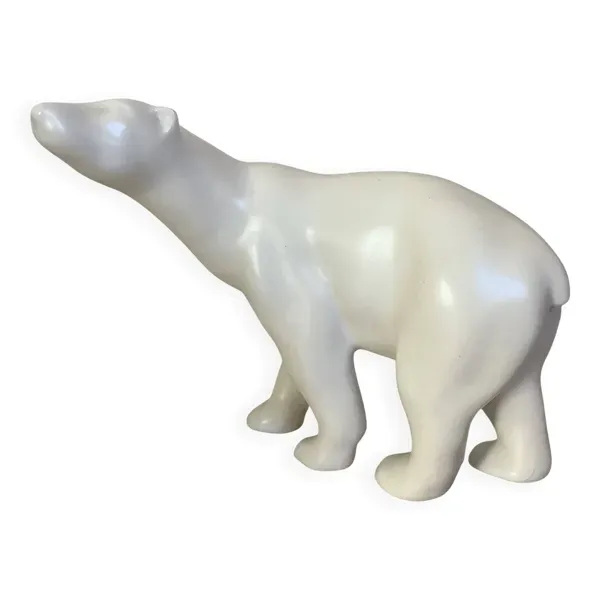 Ours polaire en céramique blanche
