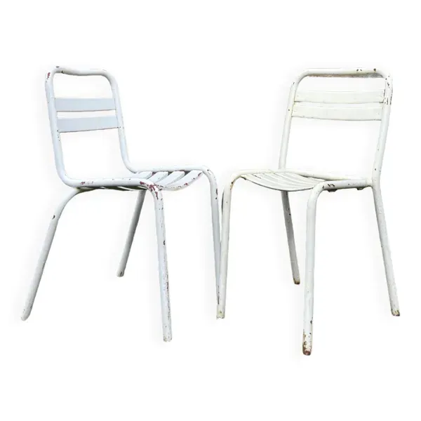 Duo de chaises Tolix Métal vintage