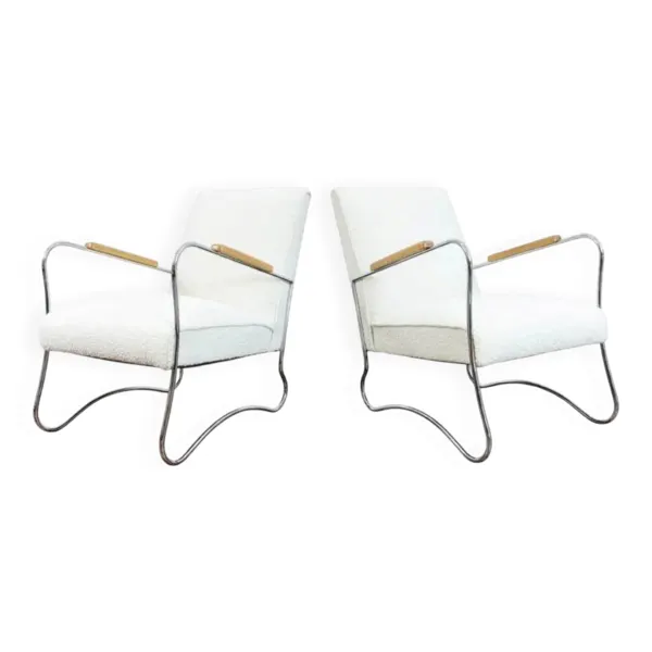 Fauteuils de style Bauhaus par FMW, années 1950, Pologne, ensemble de 2.