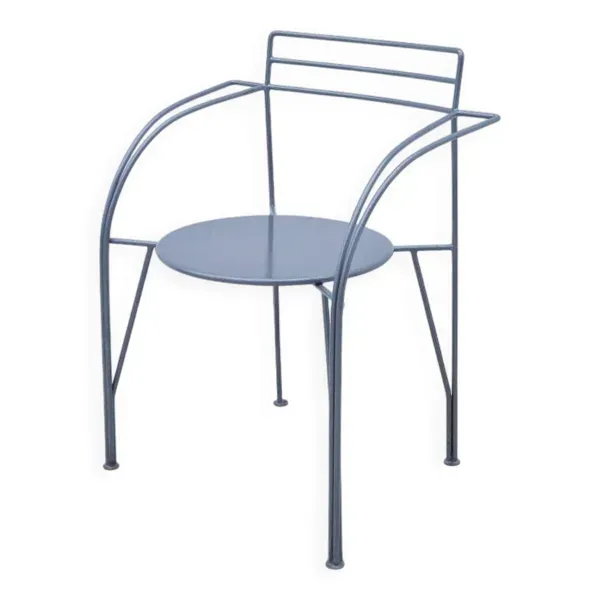 Chaise « Lune d’argent » de Pascal MOURGUE pour FERMOB en métal, 1980