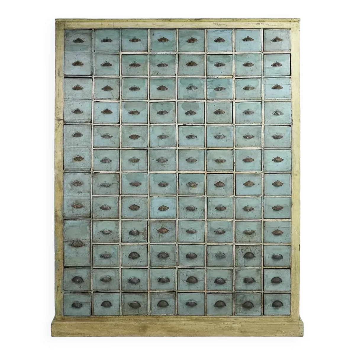 Meuble d’atelier ancien à 115 Tiroirs en teck ancien