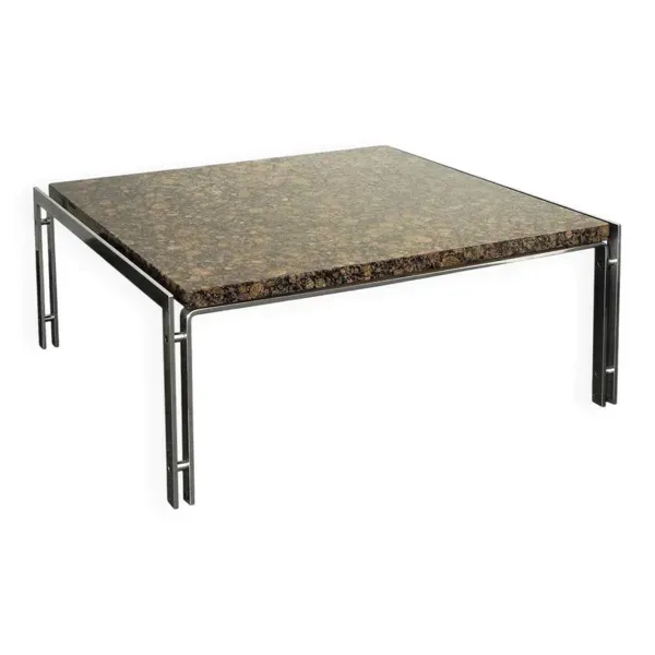 Table basse avec plateau en pierre naturelle