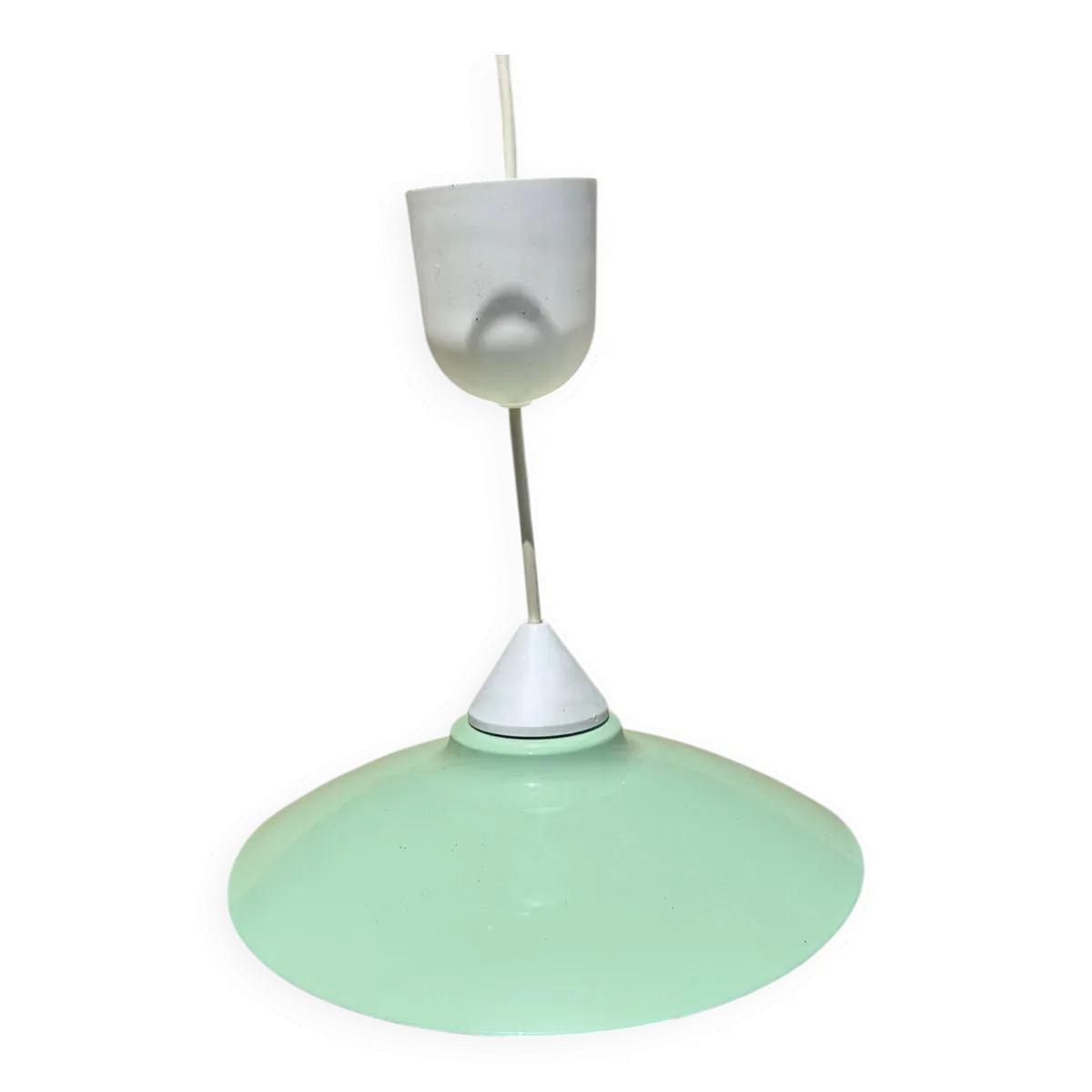 Suspension abat jour métal peinture neuve style vintage