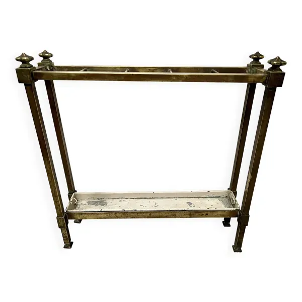 Porte parapluies en laiton et tole XX siècle