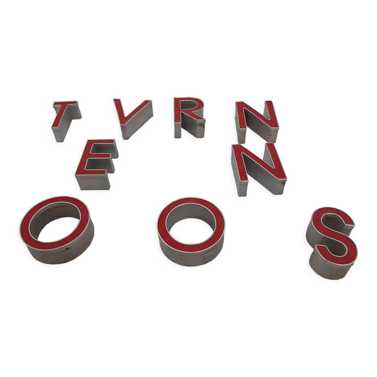 9 lettres industrielles lumineuses