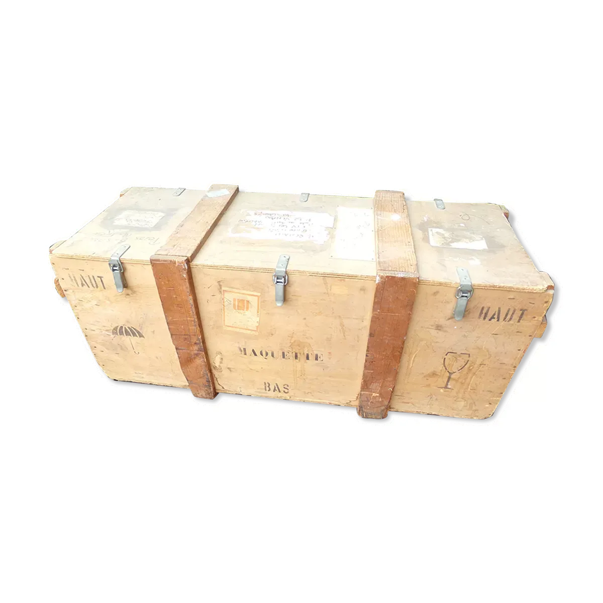 Caisse en bois avec couvercle XXL