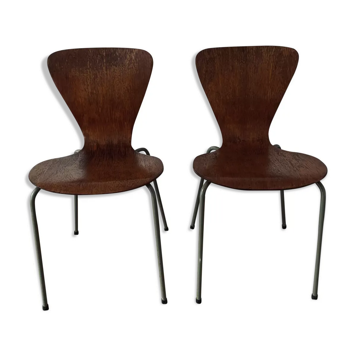 Paire de chaises 3107 - bois & métal