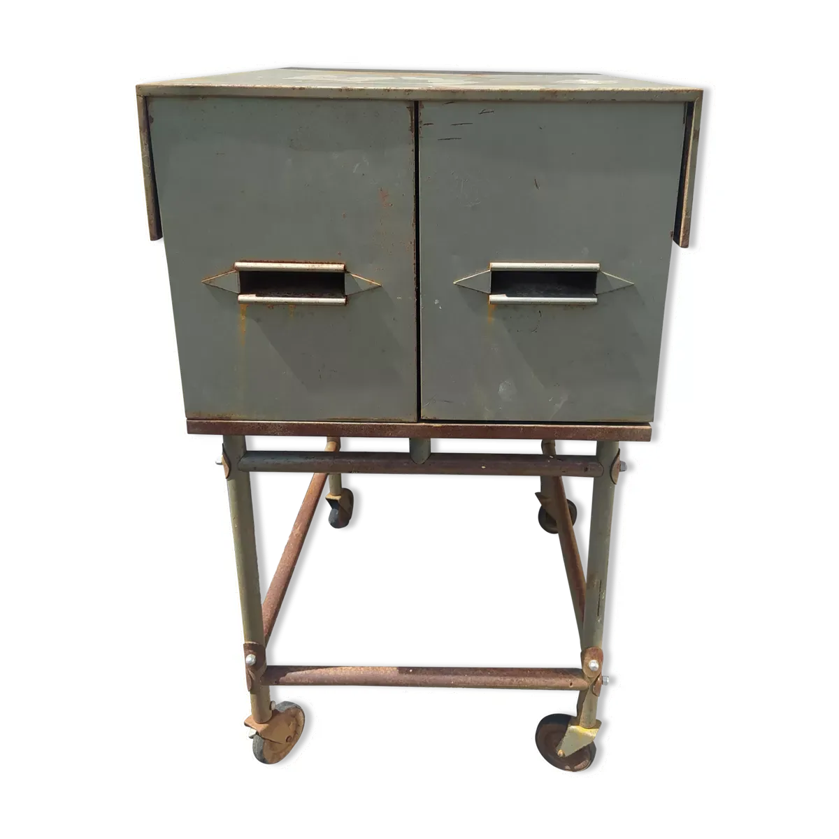 Meuble classeur, caisson à tiroir industriel vintage